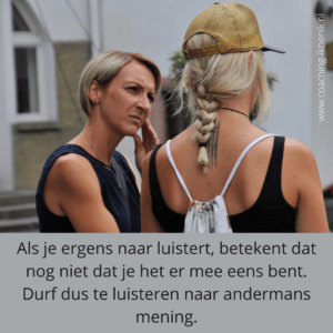 naar elkaar luisteren